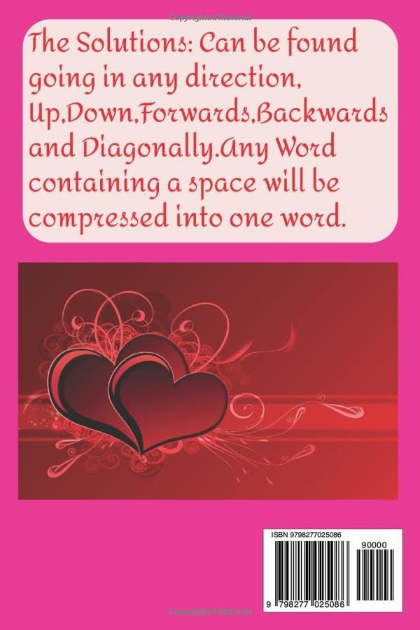 Valentine's Day Themed Word Search Puzzle Book