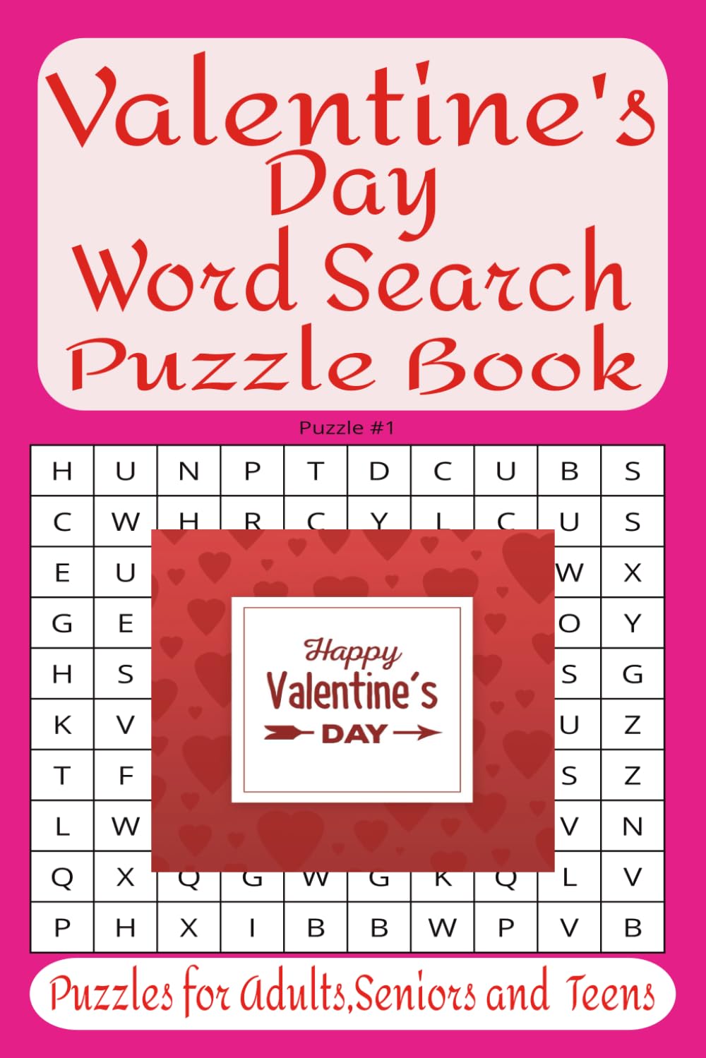 Valentine's Day Themed Word Search Puzzle Book
